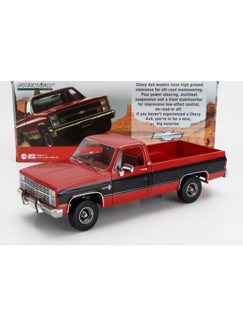 Greenlight - CHEVROLET K10 PICK-UP 1984 RED BLACK