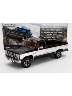   Greenlight - CHEVROLET K10 SILVERADO PICK-UP 1986 BLACK WHITE