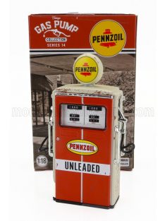   Greenlight - ACCESSORIES POMPA BENZINA - TOKHEIM 350 TWIN GAS PUMP PENNZOIL GASOLINE 1954 ORANGE