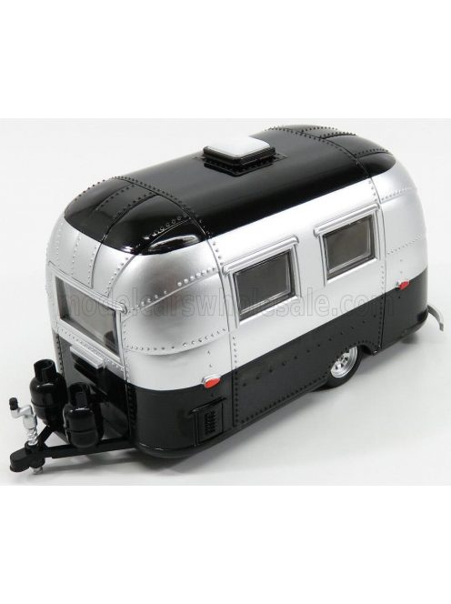 Greenlight - TRAILER ROULOTTE CARAVAN AIRSTREAM BAMBI 1960 BLACK SILVER