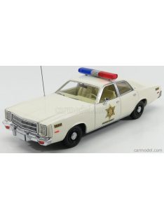   Greenlight - Plymouth Fury Hazzard Police Rosco Patrol Car 1977 White