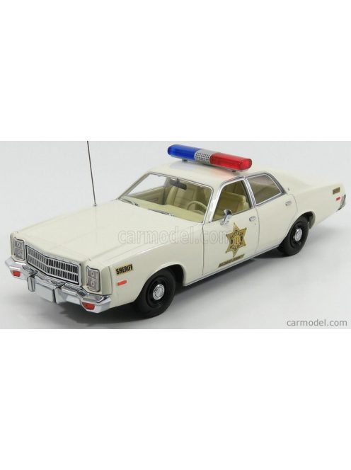 Greenlight - Plymouth Fury Hazzard Police Rosco Patrol Car 1977 White