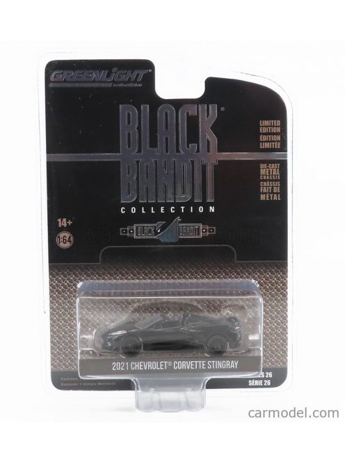 Greenlight - Chevrolet Corvette Stingray 2021 - Black Bandit Black