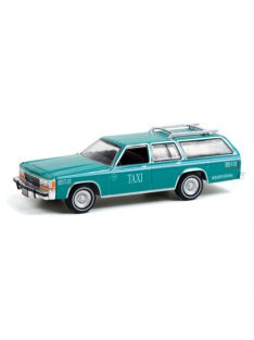   GREENLIGHT - 1991 Ford LTD Crown Victoria Wagon - Rosarito, Baja California, Mexico Taxi - Teal with White Stripes (Hobby Exclusive)