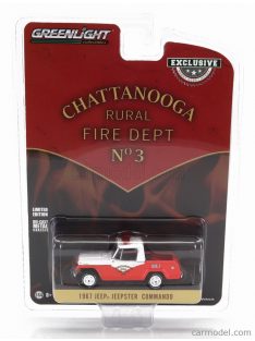   Greenlight - Jeep Commando Jeepster Pick-Up Fire Engine 1967 Orange White