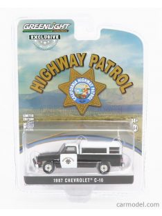   Greenlight - Chevrolet C-10 Pick-Up Closed California Police Highway Patrol 1987 Black White