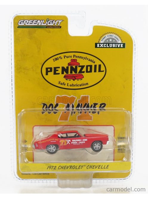 Greenlight - Chevrolet Chevelle N 71 Pennzoil 1972 J.Gallery Red