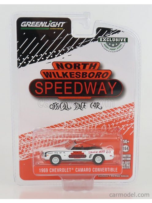 Greenlight - Chevrolet Camaro Cabriolet 1969 Offical Pace Car North Wilkesboro Speedway White