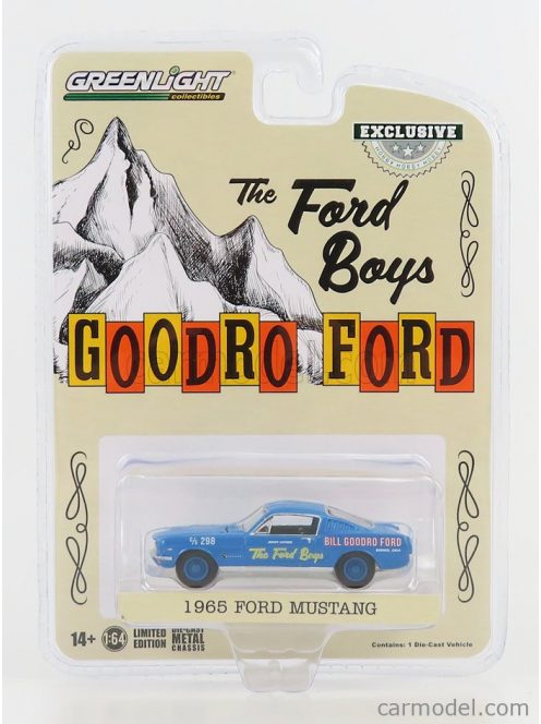 Greenlight - Ford Usa Mustang Coupe Race Version 1965 Blue