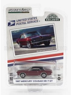 Greenlight - MERCURY COUGAR XR-7 COUPE USPS 1967 RED BLACK