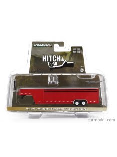   Greenlight - Trailer Rimorchio 26 Foot Livestock 2-Assi 2000 Red Silver