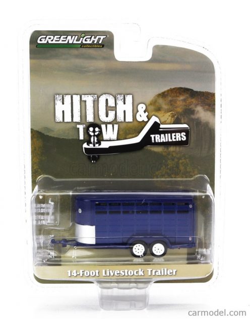 Greenlight - Trailer 14-Foot Livestock - Trasporto Animali Bestiame Blue