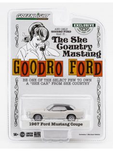   Greenlight - FORD USA MUSTANG COUPE 1967 - THE SHE COUNTRY MUSTANG AUTUMN SMOKE BLACK