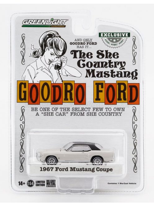 Greenlight - FORD USA MUSTANG COUPE 1967 - THE SHE COUNTRY MUSTANG AUTUMN SMOKE BLACK