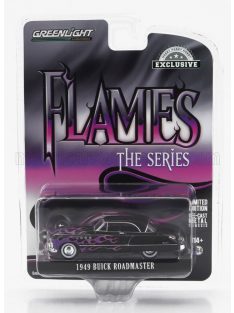 Greenlight - BUICK ROADMASTER WITH FLAMES 1949 BLACK PURPLE