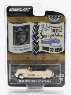   Greenlight - MERCURY MONTEREY CABRIOLET OFFFICIAL PACE CAR 34th INTERNATIONAL 500 MILE 1950 CREAM