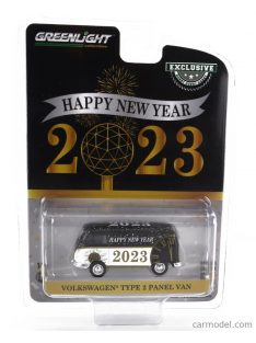   Greenlight - Volkswagen T1 Type 2 Panel Van 1962 - Happy New Year 2023 Black White