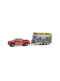   Greenlight - 1:64 Chevrolet Silverado and Indianapolis Motor Speedway Trailer 2023 (Hobby Exclusive) - Hitch & Tow - GREENLIGHT