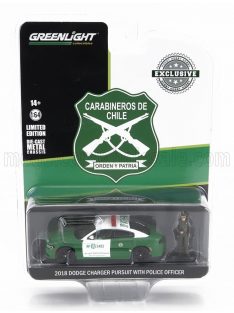   Greenlight - DODGE CHARGER POLICE CARABINEROS DE CHILE 2018 GREEN WHITE