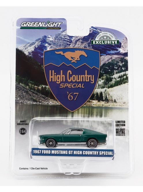 Greenlight - FORD USA MUSTANG GT COUPE FASTBACK HIGH COUNTRY SPECIAL 1967 GREEN MET