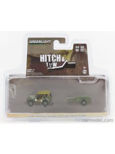   Greenlight - Jeep Willys Mb With 1/4 Ton Cargo Trailer 1943 Military Green