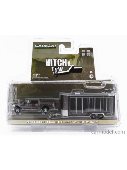 Greenlight - Ford Usa F-150 Pick-Up Lariat 4X4 2020 With Glass Display Trailer Grey