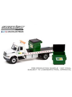   GREENLIGHT - H.D. Trucks Series 22 - 2013 International Durastar Flatbed - Waste Management with Commercial Dumpsters Solid Pack