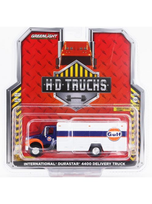 Greenlight - INTERNATIONAL DURASTAR 4400 TRUCK GULF 2019 WHITE BLUE ORANGE