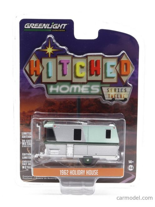 Greenlight - Trailer Holiday House Roulotte 1962 Silver Green