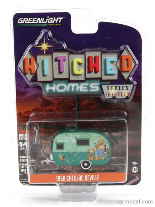 Greenlight - Trailer Catolac Deville Travel Roulotte Smokey Bear 1958 2 Tone Green