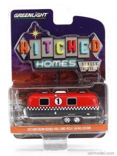   Greenlight - Trailer Airstream Land Yacht Safari Shell Roulotte 1971 Red Black