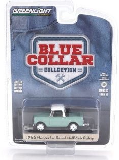   Greenlight - HARVESTER SCOUT HALF CAB PICK-UP 1965 GREEN MET WHITE