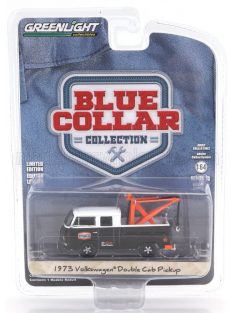   Greenlight - VOLKSWAGEN T1 TYPE 2 PICK-UP DOUBLE CABINE TEXACO 24h ROAD SERVICE WRECKER 1973 BLACK WHITE