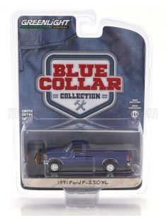   Greenlight - FORD USA F-250 XL WITH SNOW PLOW SPAZZANEVE PICK-UP 1991 BLUE