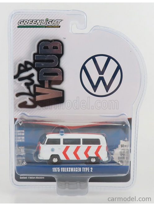 Greenlight - Volkswagen Type 2 Minibus Police 1975 White Orange