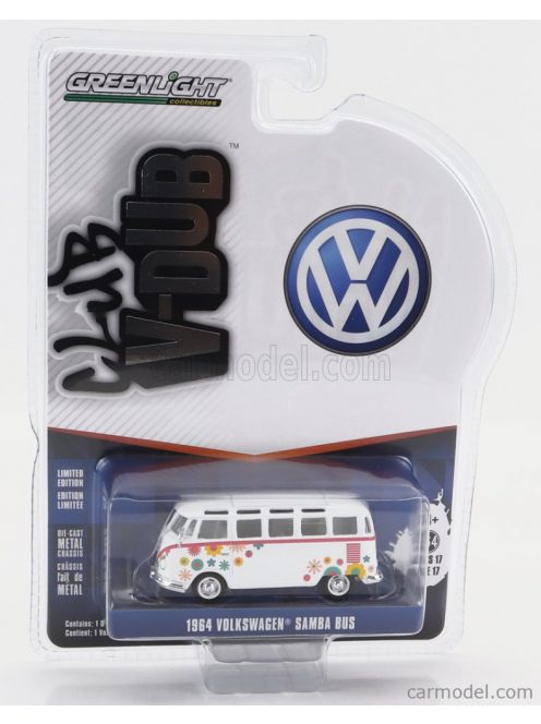 Greenlight - Volkswagen T1 Type 2 Samba Minibus Flower Power 1964 White