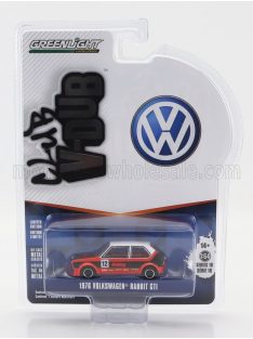   Greenlight - VOLKSWAGEN GOLF MKI GTi RABBIT N 12 RACING 1976 RED BLACK WHITE