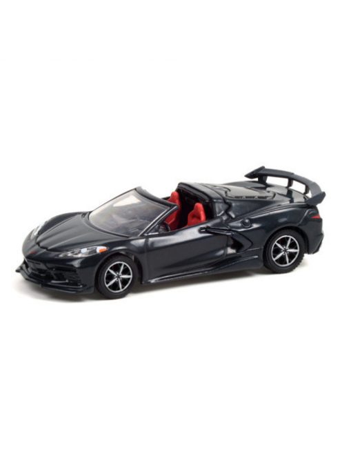 GREENLIGHT - Barrett-Jackson â€Scottsdale Editionâ€™ Series 7 - 2020 Chevrolet Corvette C8 Stingray (Lot #3002) - Shadow Gray Metallic with Adrenaline Red Interior Solid Pack