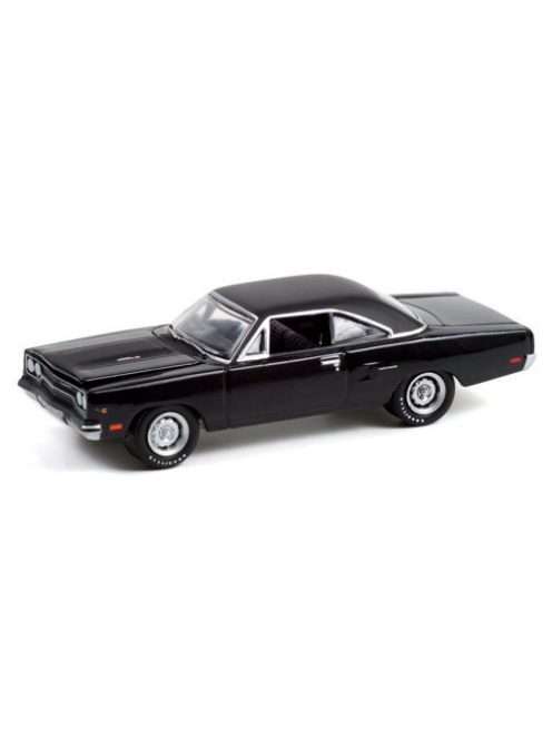 GREENLIGHT - Barrett-Jackson "Scottsdale Edition" Series 8 - 1970 Plymouth Road Runner (Lot #970.1) - Gloss Black with Matte Black Stripes Solid Pack