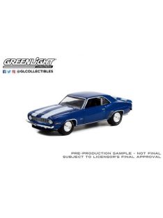   GREENLIGHT - Barrett-Jackson â€Scottsdale Editionâ€™ Series 9 - 1969 Chevrolet Camaro Z/28 (Lot #687.3) - Dusk Blue with White Stripes Solid Pack