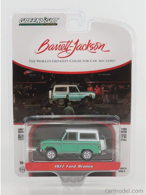 Greenlight - Ford Usa Bronco 1977 - Lot 1001.1 Barret Jackson Green White