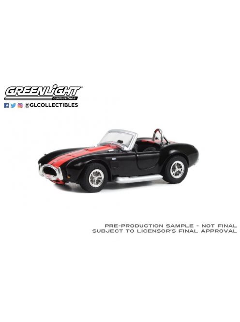 Greenlight - 1:64 Shelby Cobra 427 1965 (Lot #3002) - Black with Red Stripes - Barrett-Jackson 'Scottsdale Edition' Series 11 - GREENLIGHT