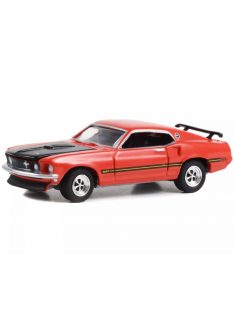   Greenlight - 1:64 Ford Mustang Custom Fastback 1969 (Lot #765.1) - Race Red with Black Hood - Barrett-Jackson 'Scottsdale Edition' Series 11 - GREENLIGHT