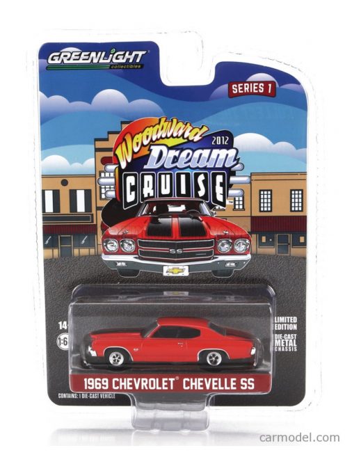 Greenlight - Chevrolet Chevelle Ss Coupe 1969 Red Black