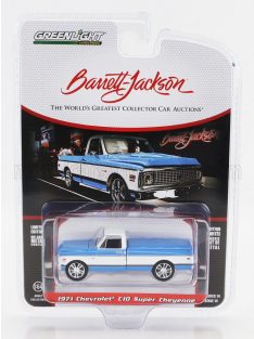   Greenlight - CHEVROLET C-10 PICK-UP CHEYENNE CUSTOM 1971 LIGHT BLUE WHITE