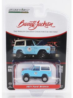   Greenlight - FORD USA BRONCO CUSTOM N 71 SUV 1971 LIGTH BLUE WHITE