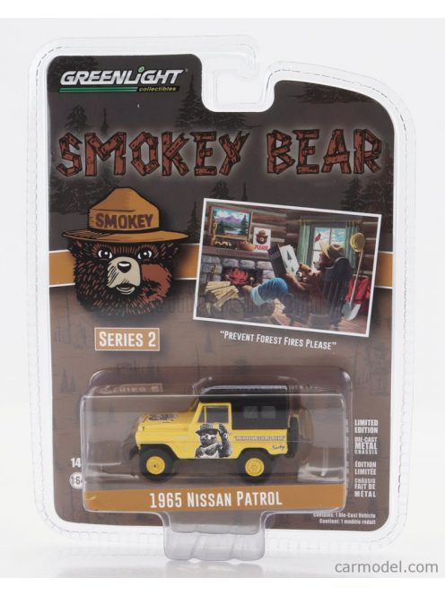 Greenlight - Nissan Patrol Closed 1965 - Smokey Bear Yellow Black