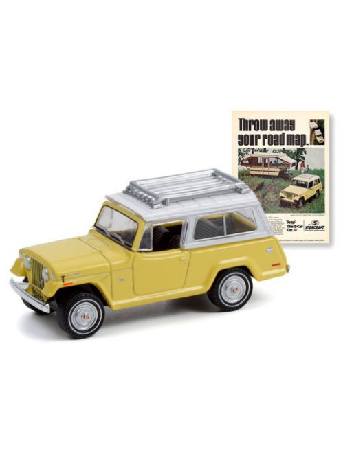 GREENLIGHT - Vintage Ad Cars Series 6 - 1970 Jeepster Commando Throw Away Your Road Map Solid Pack