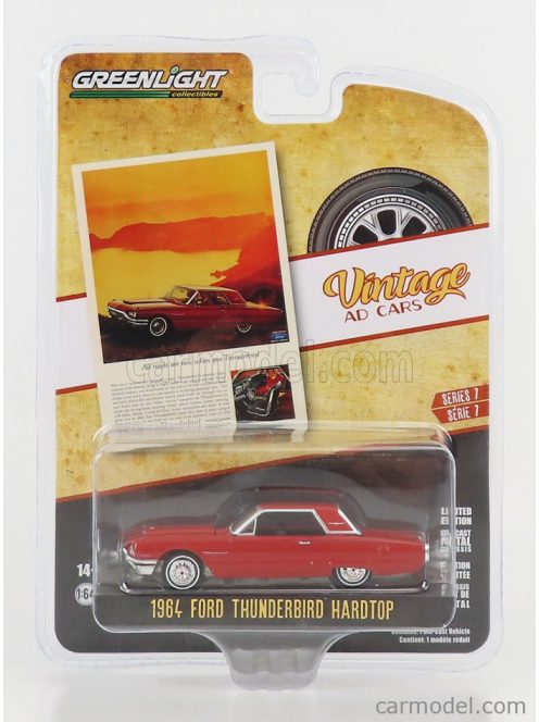 Greenlight - Ford Usa Thunderbird Hard-Top Closed 1964 Red