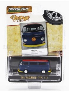 Greenlight - VOLKSWAGEN T2 MINIBUS 1968 BLUE RED